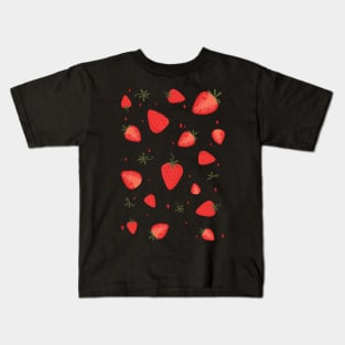 Vintage Strawberry Pattern Kids T-Shirt